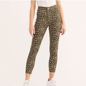 Free People Leopard Print Belle Pants skinny New